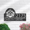 DINOZOZO Personalized Peeking Hedgehog Address Sign Custom Metal Signs