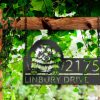 DINOZOZO Personalized Peeking Hedgehog Address Sign Custom Metal Signs2