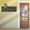 DINOZOZO Personalized Peeking Horse Farm Animal Ranch Address Sign Custom Metal Signs3