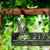 DINOZOZO Personalized Peeking Kangaroo Address Sign Custom Metal Signs2