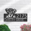 DINOZOZO Personalized Peeking Koala Address Sign Custom Metal Signs