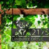 DINOZOZO Personalized Peeking Koala Address Sign Custom Metal Signs2