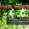 DINOZOZO Personalized Peeking Lion Address Sign Custom Metal Signs2