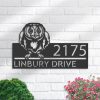 DINOZOZO Personalized Peeking Owl Address Sign Custom Metal Signs 1