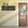 DINOZOZO Personalized Peeking Panda Address Sign Custom Metal Signs3