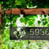 DINOZOZO Personalized Peeking Pig Farm Animal Ranch Address Sign Custom Metal Signs2