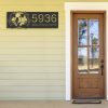 DINOZOZO Personalized Peeking Pig Farm Animal Ranch Address Sign Custom Metal Signs3