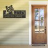 DINOZOZO Personalized Peeking Raccoon Address Sign Custom Metal Signs3