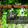 DINOZOZO Personalized Peeking Red Panda Address Sign Custom Metal Signs2