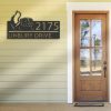 DINOZOZO Personalized Peeking Skunk Wild Animal Wildlife Address Sign Custom Metal Signs3