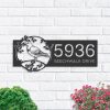 DINOZOZO Personalized Pigeon Bird on Tree Branch Address Sign Custom Metal Signs 1