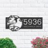 DINOZOZO Personalized Pigeon Bird on Tree Branch Address Sign Custom Metal Signs