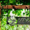 DINOZOZO Personalized Pigeon Bird on Tree Branch Address Sign Custom Metal Signs2 1