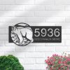 DINOZOZO Personalized Polar Bear Address Sign Custom Metal Signs