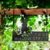 DINOZOZO Personalized Rabbit Easter Egg Bunny Address Sign Custom Metal Signs2