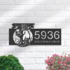DINOZOZO Personalized Raccoon Address Sign Custom Metal Signs