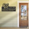 DINOZOZO Personalized Ram Farm Animal Ranch Address Sign Custom Metal Signs3