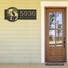 DINOZOZO Personalized River Scene Stork Address Sign Custom Metal Signs3 1