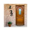 DINOZOZO Personalized Sea Horse Coastal Beach House Address Sign Custom Metal Signs