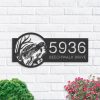 DINOZOZO Personalized Sea Turtle Address Sign Custom Metal Signs 1