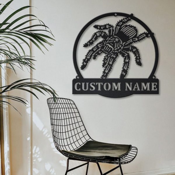 DINOZOZO Personalized Spider Tarantula Name Sign Custom Metal Signs