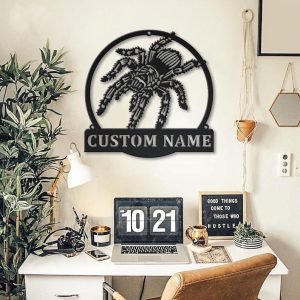 DINOZOZO Personalized Spider Tarantula Name Sign Custom Metal Signs3