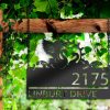 DINOZOZO Personalized Swan Couple Address Sign Custom Metal Signs2