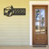 DINOZOZO Personalized Wolf Howling Mountain Scene Address Sign Custom Metal Signs3 1