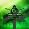 DINOZOZO Pool Billiard Snooker Grave Marker Memorial Sign with Stake Sympathy Gifts for Loss of Loved One Custom Metal Signs3
