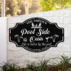 DINOZOZO Pool Signs Poolside Oasis Life Is Better By The Pool New Pool Gift Custom Metal Signs2