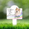 DINOZOZO Rainbow Brigde Custom Dog Cat Photo Until We Meet Again Pet Grave Marker Garden Stakes Pet Memorial Gift Custom Metal Signs