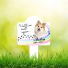 DINOZOZO Rainbow Brigde Custom Dog Cat Photo Until We Meet Again Pet Grave Marker Garden Stakes Pet Memorial Gift Custom Metal Signs2