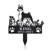 DINOZOZO Rat Terrier Dog Grave Marker Garden Stakes Dog Sympathy Gift Cemetery Decor Memorial Custom Metal Signs2