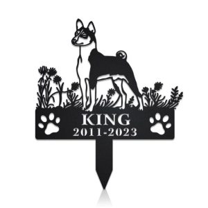 DINOZOZO Rat Terrier Dog Grave Marker Garden Stakes Dog Sympathy Gift Cemetery Decor Memorial Custom Metal Signs2