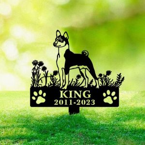 DINOZOZO Rat Terrier Dog Grave Marker Garden Stakes Dog Sympathy Gift Cemetery Decor Memorial Custom Metal Signs4