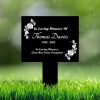 DINOZOZO Roses In Loving Memory of Grave Marker Memorial Stake Sympathy Gifts Custom Metal Signs