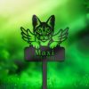 DINOZOZO Savannah Cat Grave Marker Garden Stakes Cat Memorial Gift Cemetery Decor Custom Metal Signs2