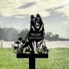 DINOZOZO Schipperke Dog Grave Marker Garden Stakes Dog Sympathy Gift Cemetery Decor Memorial Custom Metal Signs3