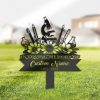 DINOZOZO Scientist Chemist Grave Marker Memorial Sign with Stake Sympathy Gifts for Loss of Loved One Custom Metal Signs2