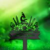 DINOZOZO Scientist Chemist Grave Marker Memorial Sign with Stake Sympathy Gifts for Loss of Loved One Custom Metal Signs3