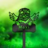 DINOZOZO Scottish Fold Cat Grave Marker Garden Stakes Cat Memorial Gift Cemetery Decor Custom Metal Signs2