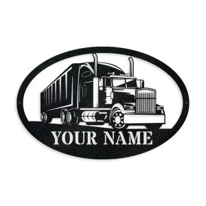 DINOZOZO Semi Truck Hauler Business Custom Metal Signs2