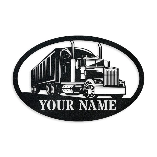 DINOZOZO Semi Truck Hauler Business Custom Metal Signs