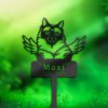 DINOZOZO Siamese Cat Grave Marker Garden Stakes Cat Memorial Gift Cemetery Decor Custom Metal Signs2