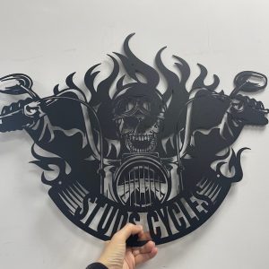 DINOZOZO Skull Motorcycle Biker Motorbike Custom Metal Signs