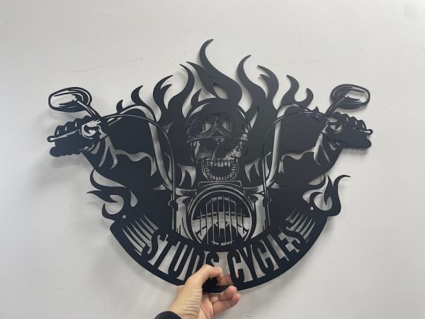 DINOZOZO Skull Motorcycle Biker Motorbike Custom Metal Signs