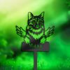 DINOZOZO Somali Cat Grave Marker Garden Stakes Cat Memorial Gift Cemetery Decor Custom Metal Signs2