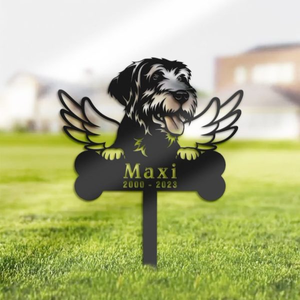 DINOZOZO Spinone Italiano Dog Grave Marker Garden Stakes Dog Memorial Gift Cemetery Decor Custom Metal Signs