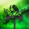 DINOZOZO St. Bernard Dog Grave Marker Garden Stakes Dog Memorial Gift Cemetery Decor Custom Metal Signs2