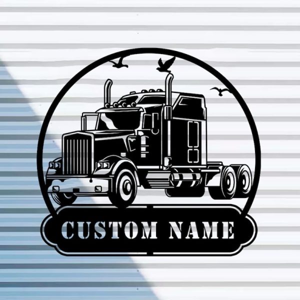 DINOZOZO Truck Driver Trucking Company Business Custom Metal Signs
